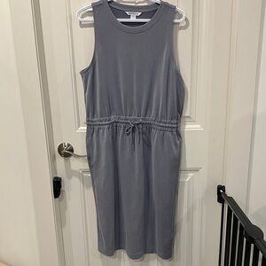 ATHLETA Seasoft Midi Dress Jersey GREY L BNWT